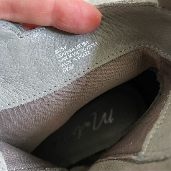 Matisse Gray Suede Sissy Fringe Chunky Wedge Boots - Picture 9 of 12